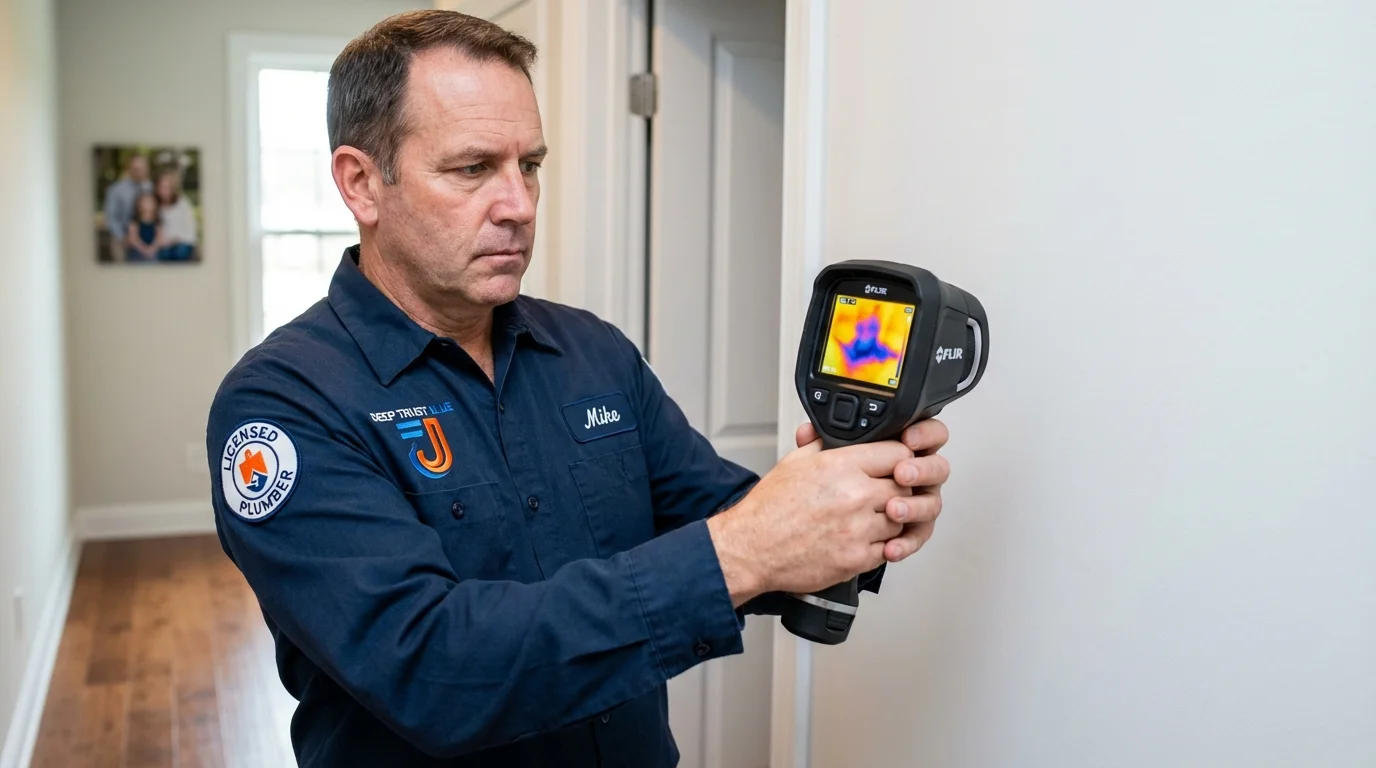 Thermal imaging leak detection by Johns Plumbing LLC in Bainbridge